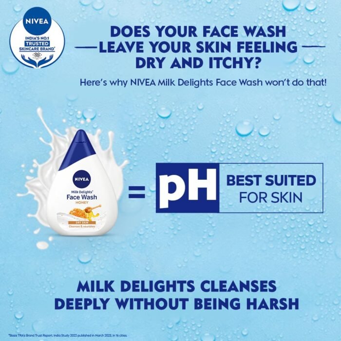 NIVEA Milk Delights Face Wash Moisturizing Honey