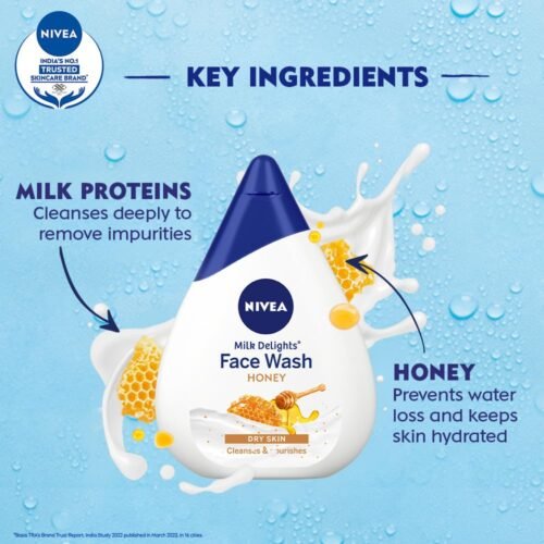 NIVEA Milk Delights Face Wash Moisturizing Honey