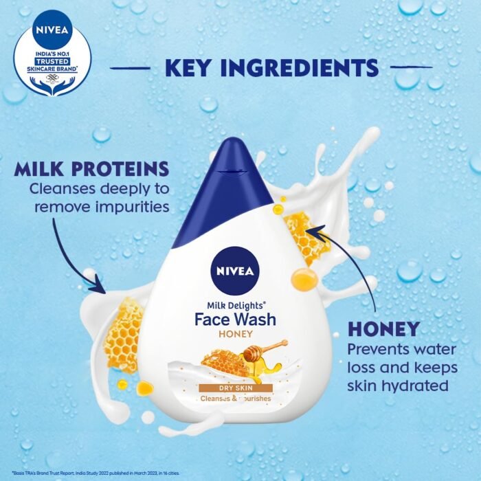 NIVEA Milk Delights Face Wash Moisturizing Honey