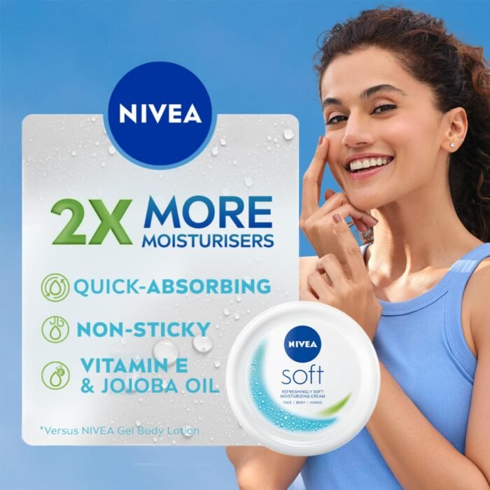 NIVEA Soft Light Moisturizer, 300 ml, for Face