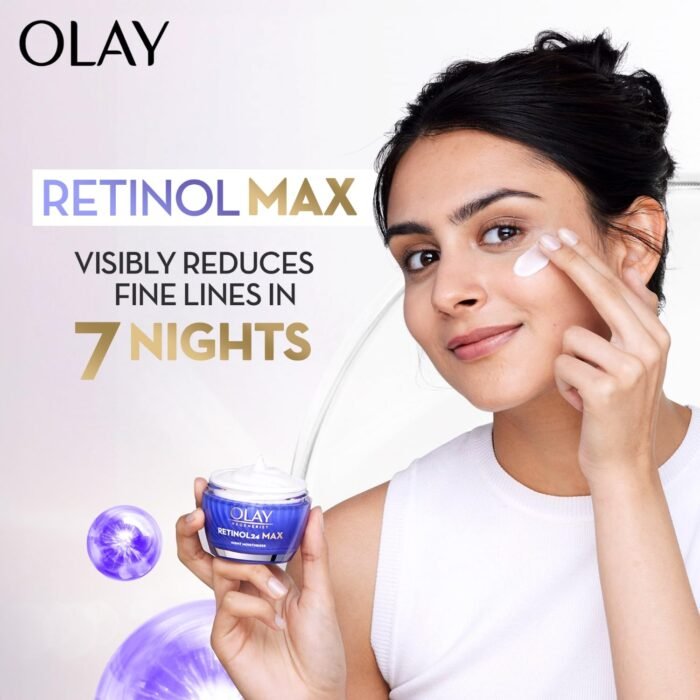 Olay Retinol24 Max Night Cream l Visibly Reduces Fine Lines in 7 Nights