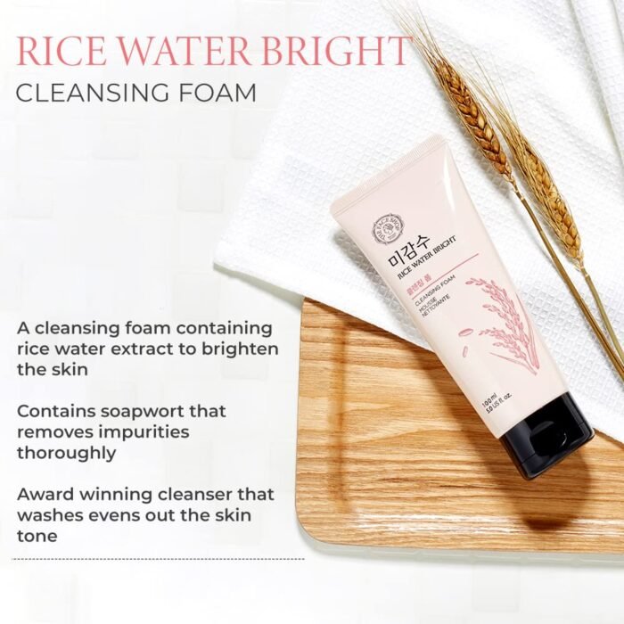 The Face Shop Rice Water Bright Foaming Face Wash 100ml