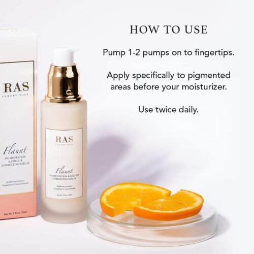 RAS Luxury Oils Flaunt Pigmentation & Complexion Correcting Serum, Reduces Dark Spots, Removes Dullness, Evens Skin Tone