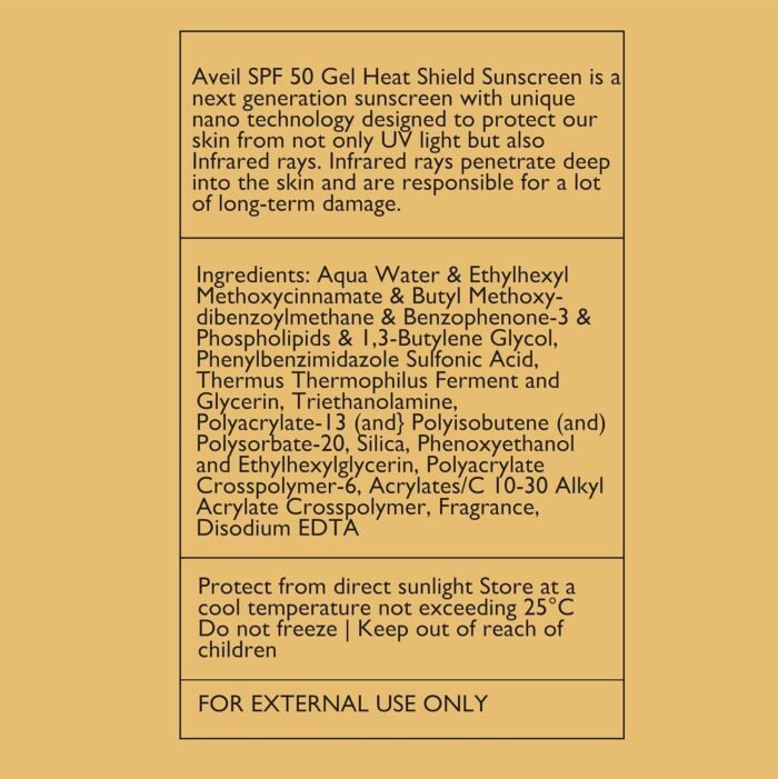 AVEIL Heat Shield Gel Sunscreen