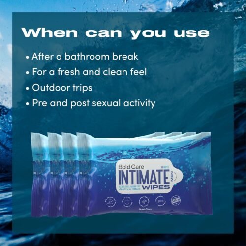 Bold Care Active Blue Intimate Cleansing Wipes