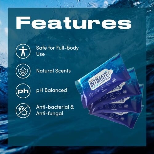 Bold Care Active Blue Intimate Cleansing Wipes