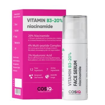 Cos-IQ 20% Niacinamide Face Serum For Clear Glowing Skin, Bright Skin