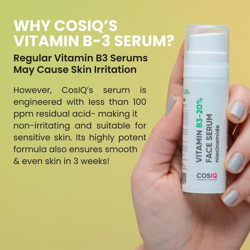 Cos-IQ 20% Niacinamide Face Serum For Clear Glowing Skin, Bright Skin