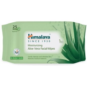 Himalaya Moisturising Aloe Vera Facial Wipes, 25 Count