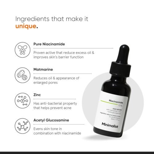 Minimalist Oil Control & Anti-Acne 10% Niacinamide Face Serum with Zinc