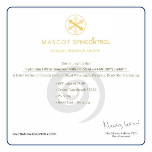 Moody Hydro Burst Water Sunscreen