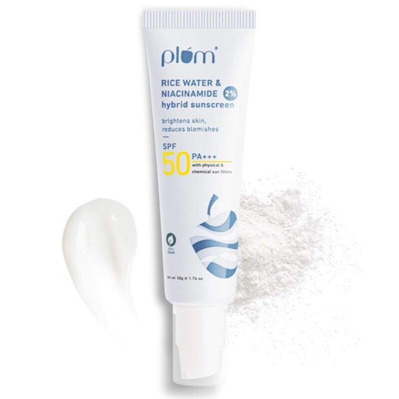 Plum 2% Niacinamide Sunscreen SPF 50 PA+++ With Rice Water