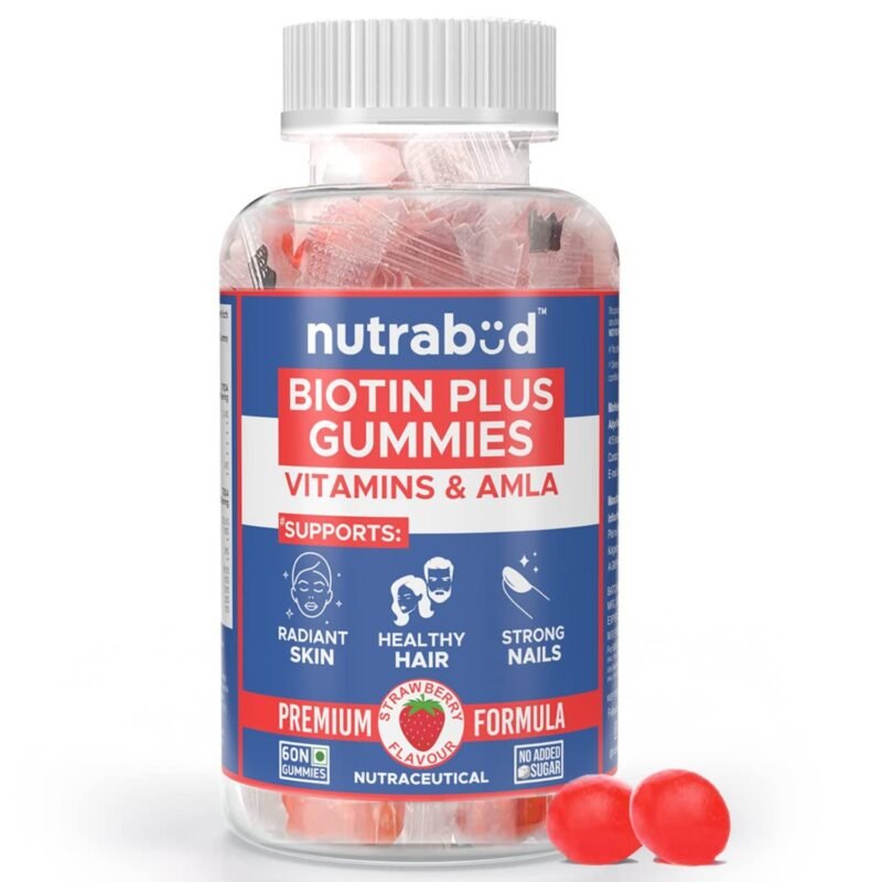 Nutrabud Biotin Hair Gummies For Women, Men