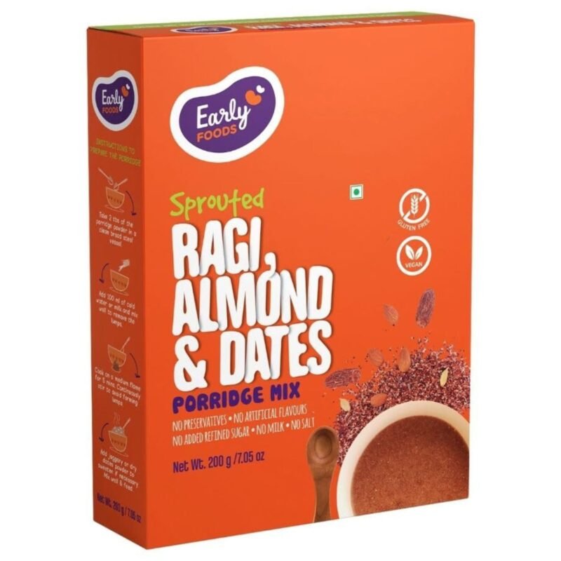 Early Foods - Sprouted Ragi, Almond & Date Porridge Mix 200g