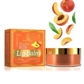 Khadi Natural Peach Lip Balm with Beeswax