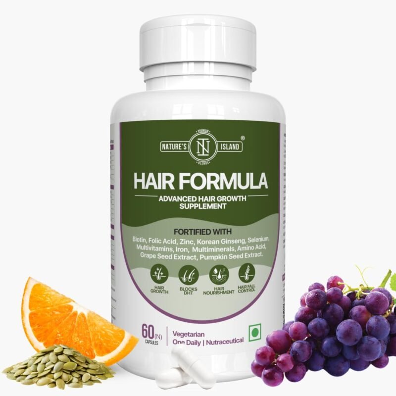 Nature’s Island Hair Vitamins Capsules for Hair Growth