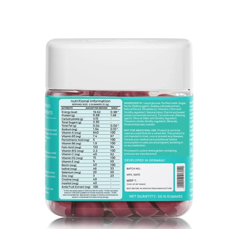 Nyumi Biotin Hair Gummies for Stronger, Thicker and Shinier Hair