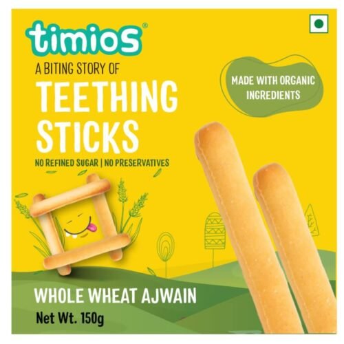 Timios Organic Teething Sticks Whole Wheat and Ajwain