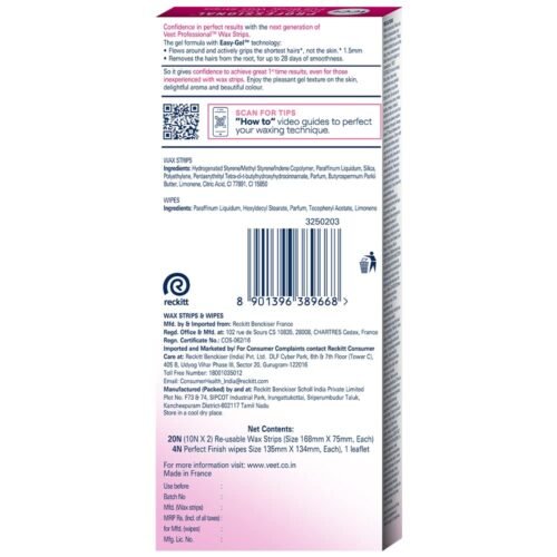 Veet Professional Waxing Strips Kit for Normal Skin