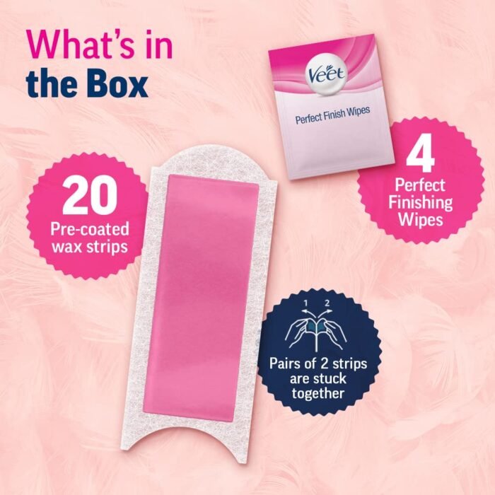 Veet Professional Waxing Strips Kit for Normal Skin