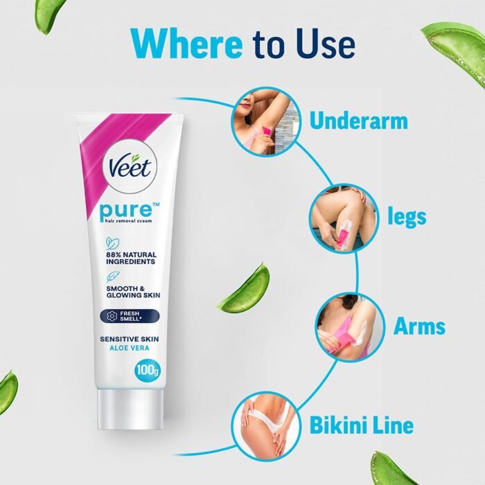 Veet Pure Hair Removal Cream for Women For Sensitive Skin