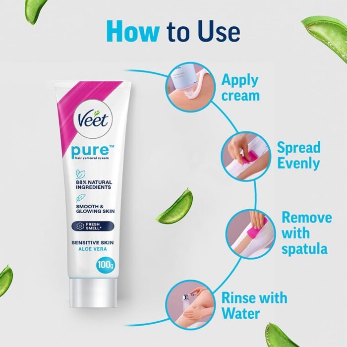 Veet Pure Hair Removal Cream for Women For Sensitive Skin