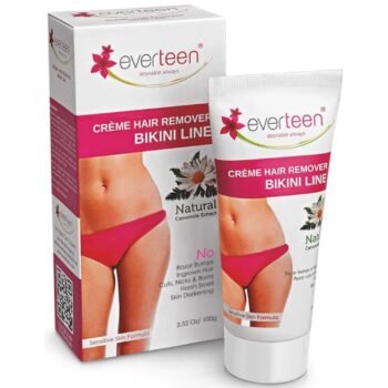 everteen Hair Removal Cream for Women & Girls, Painless Hair Remover Cream for Bikini Line and Underarms, No Harsh Smell, Skin Darkening or Rashes - 100g, Pack of 1