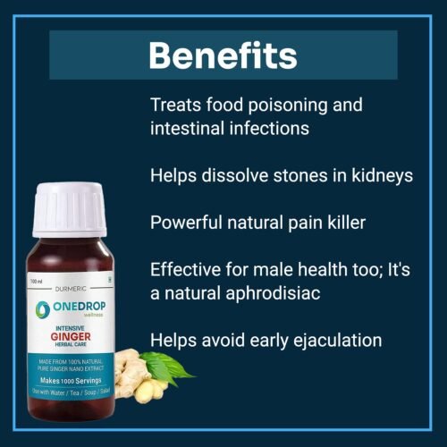 Durmeric OneDrop Wellness Intensive Ginger Herbal Drops