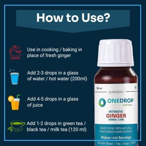 Durmeric OneDrop Wellness Intensive Ginger Herbal Drops