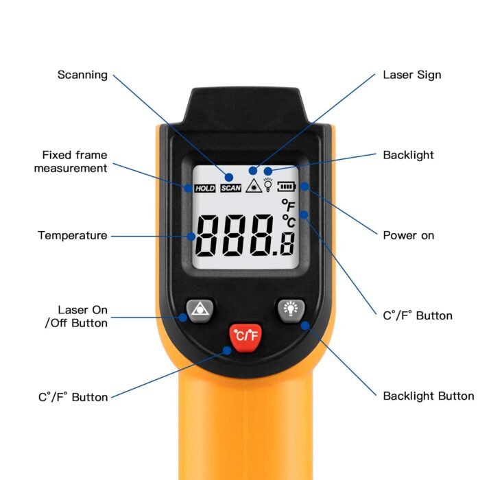 ChengBangDa Laser Infrared Thermometer Non-Contact Digital Temperature Gun