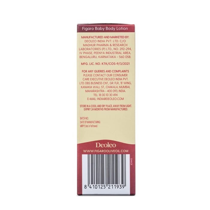 Figaro Baby Lotion 200 ml Natural Olive Oil