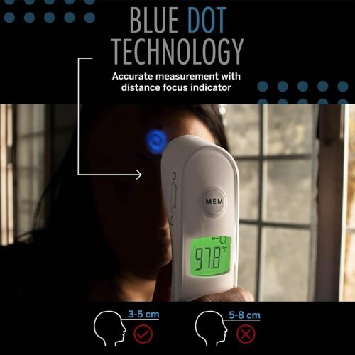 HealthSense Thermometer For Fever, Digital Infrared Forehead Thermometer
