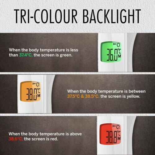 HealthSense Thermometer For Fever, Digital Infrared Forehead Thermometer