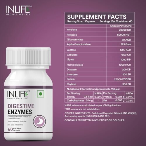 INLIFE Digestive Enzymes Supplement