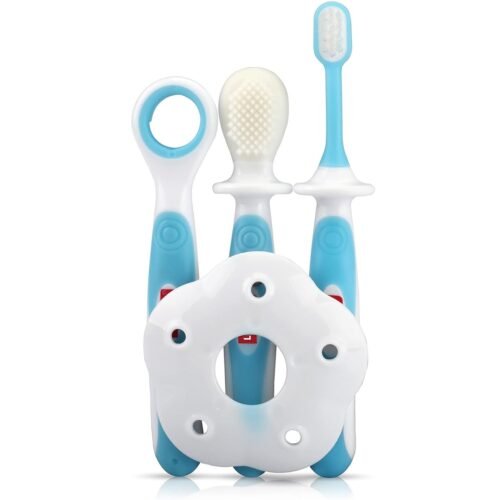 LuvLap Baby Training Manual Toothbrush Set for Kids