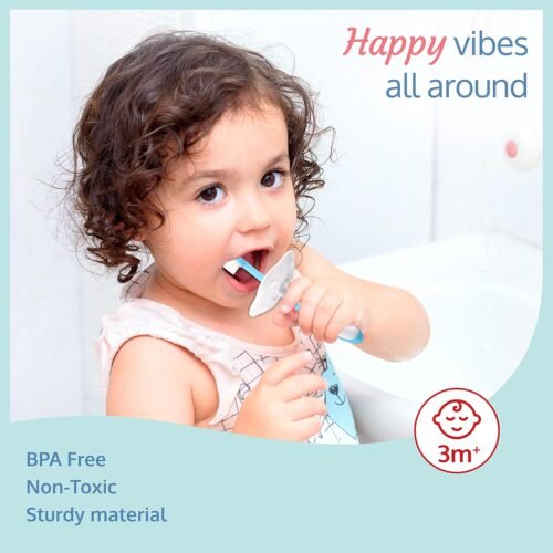LuvLap Baby Training Manual Toothbrush Set for Kids