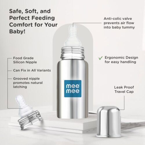 Mee Mee Baby Steel Feeding Bottle 240ml