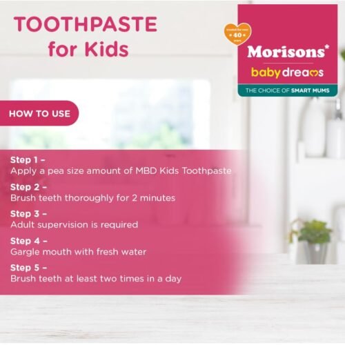 Morisons Baby Dreams Kids Strawberry Flavour Toothpaste