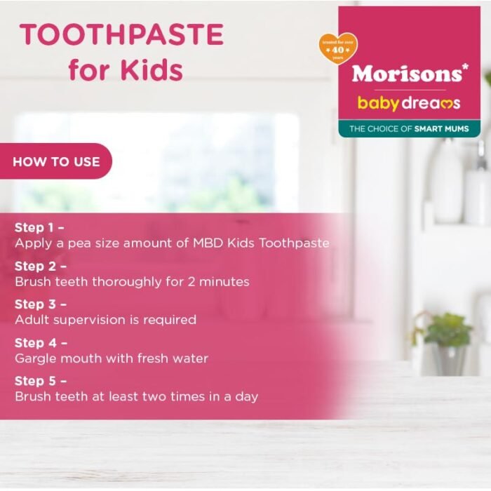Morisons Baby Dreams Kids Strawberry Flavour Toothpaste
