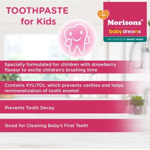 Morisons Baby Dreams Kids Strawberry Flavour Toothpaste