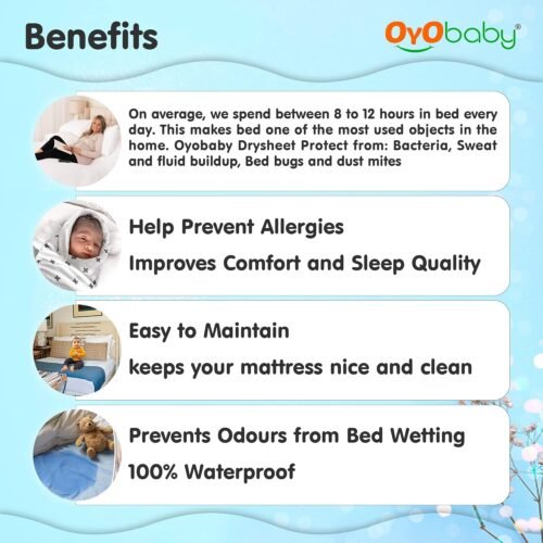 OYO BABY Anti-Piling Fleece Extra Absorbent Instant Dry Sheet for Baby