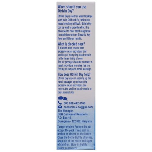 Otrivin Oxy Fast Relief - Bottle of 10 ml Adult Nasal Spray