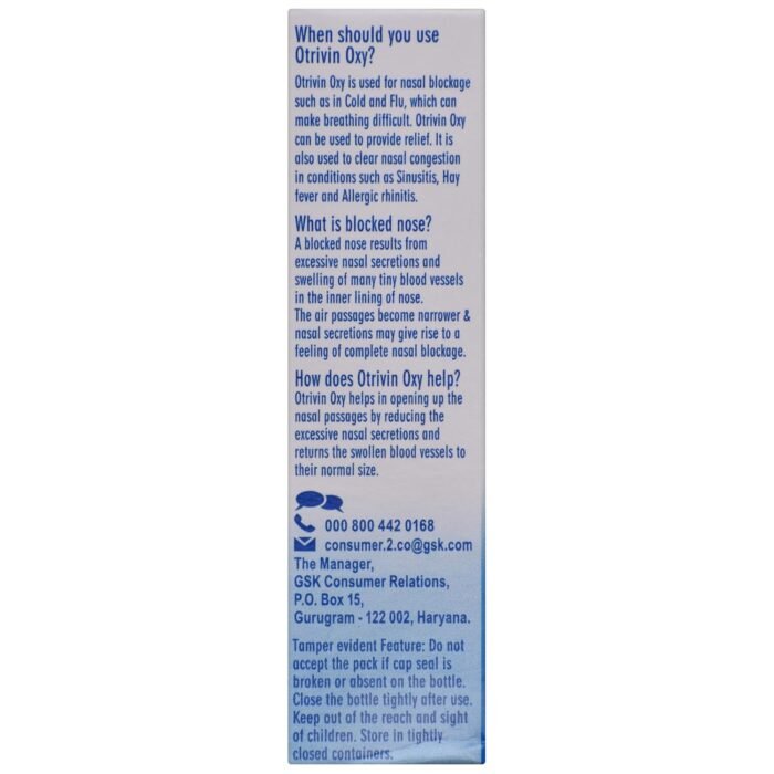 Otrivin Oxy Fast Relief - Bottle of 10 ml Adult Nasal Spray