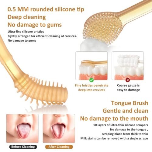 PANCA Baby Tongue Cleaner Set With Storage Box