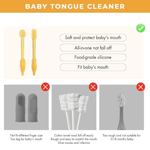 PANCA Baby Tongue Cleaner Set With Storage Box