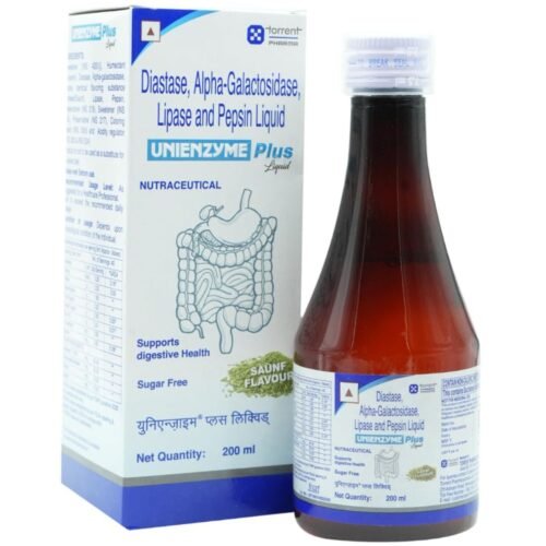 Unienzyme Plus Saunf Liquid - Bottle of 200ml Solution