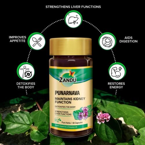 Zandu Punarnava Capsules, With Goodness of Natural Punarnava Extract