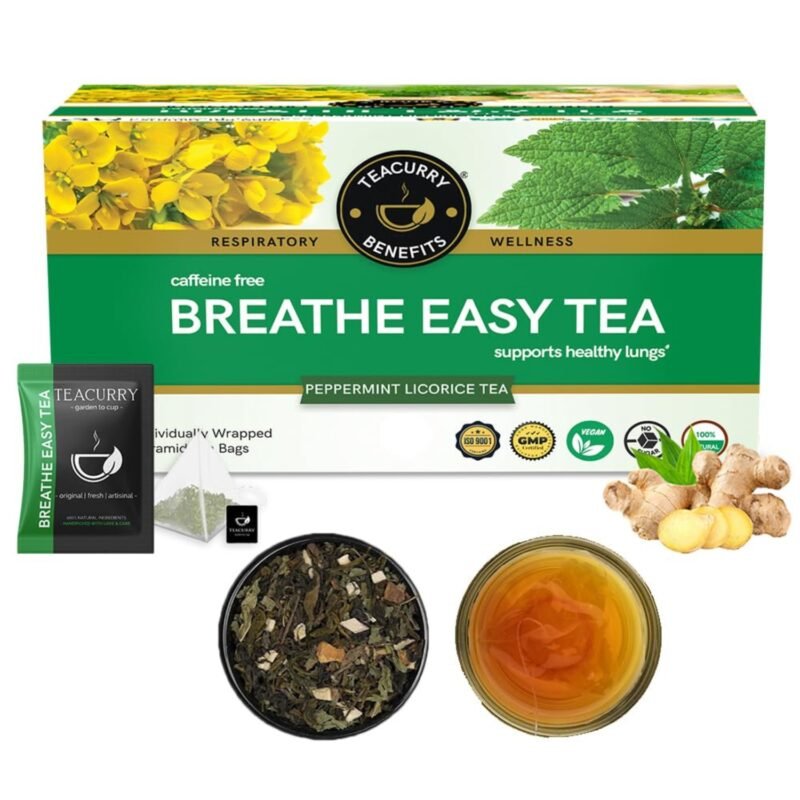 TEACURRY Lungs Cleanse Green Tea Box - 30 Bags